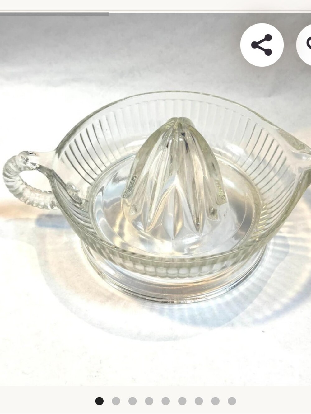 Clear Glass Citrus Juicer Reamer - Home Dining